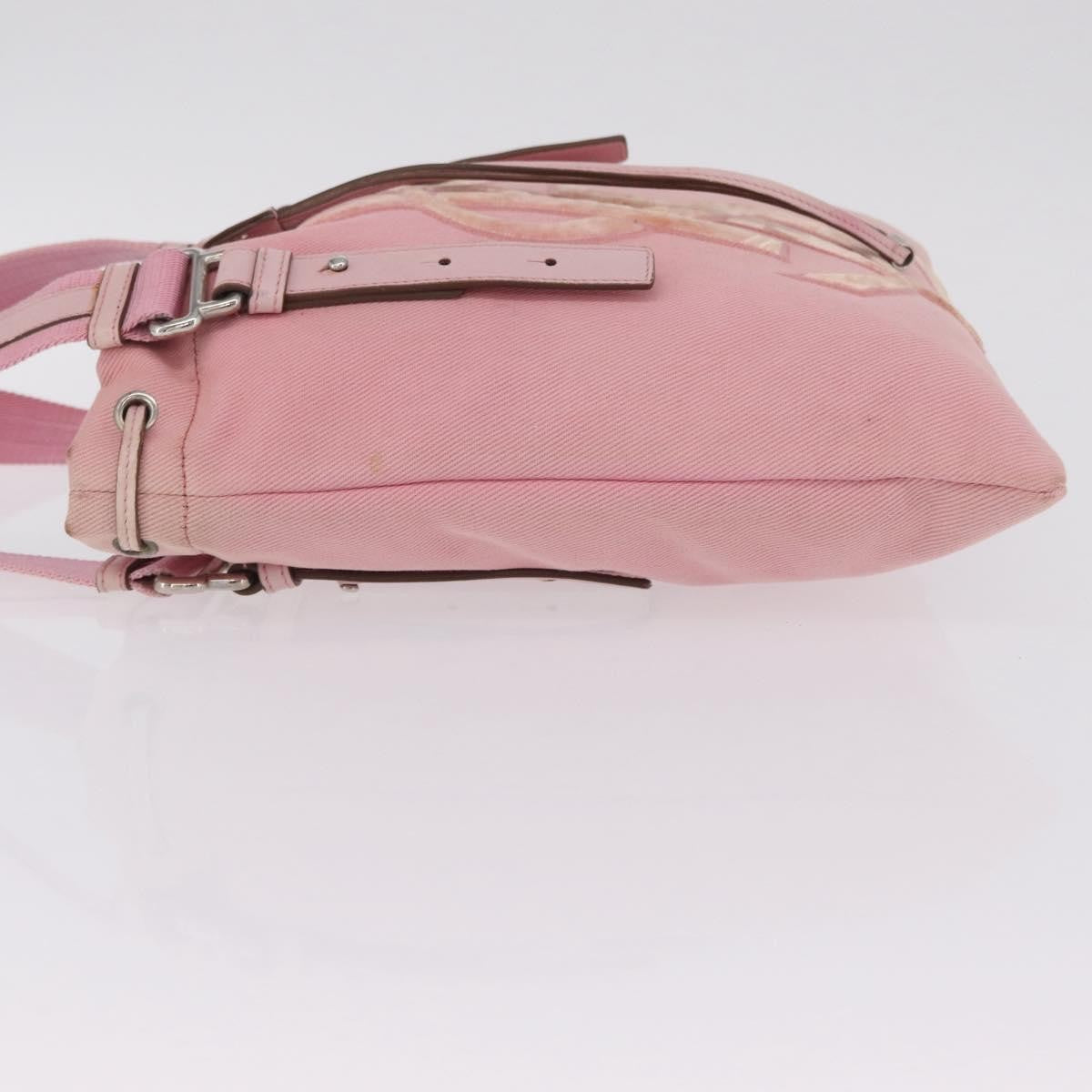 Saint Laurent Kahala Drawstring Canvas Pink Canvas Tote Bag Bag (Pre-Owned)