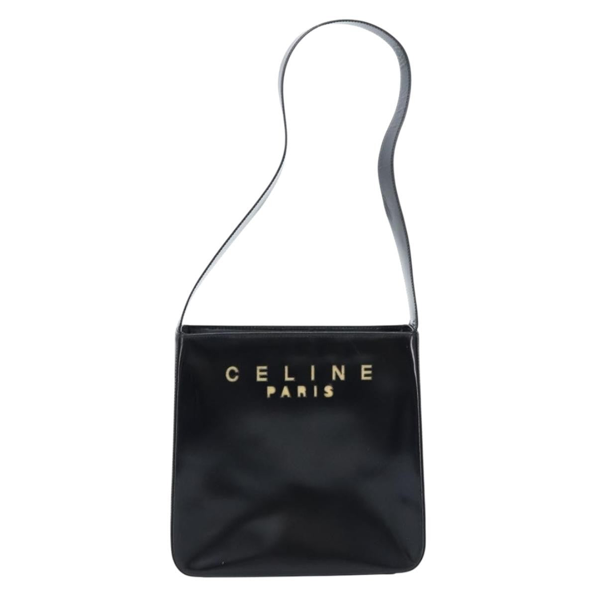 Celine Vintage Leather Black Leather Shoulder Bag Bag (Pre-Owned)