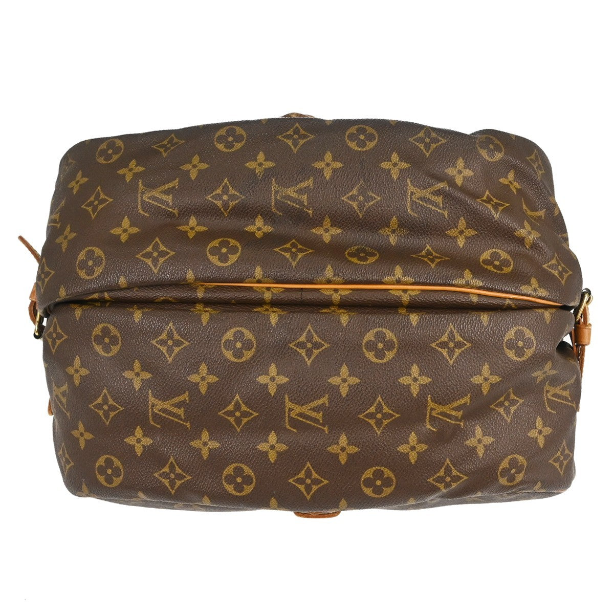 Louis Vuitton Saumur Monogram Canvas Brown Canvas Shoulder Bag Bag (Pre-Owned)