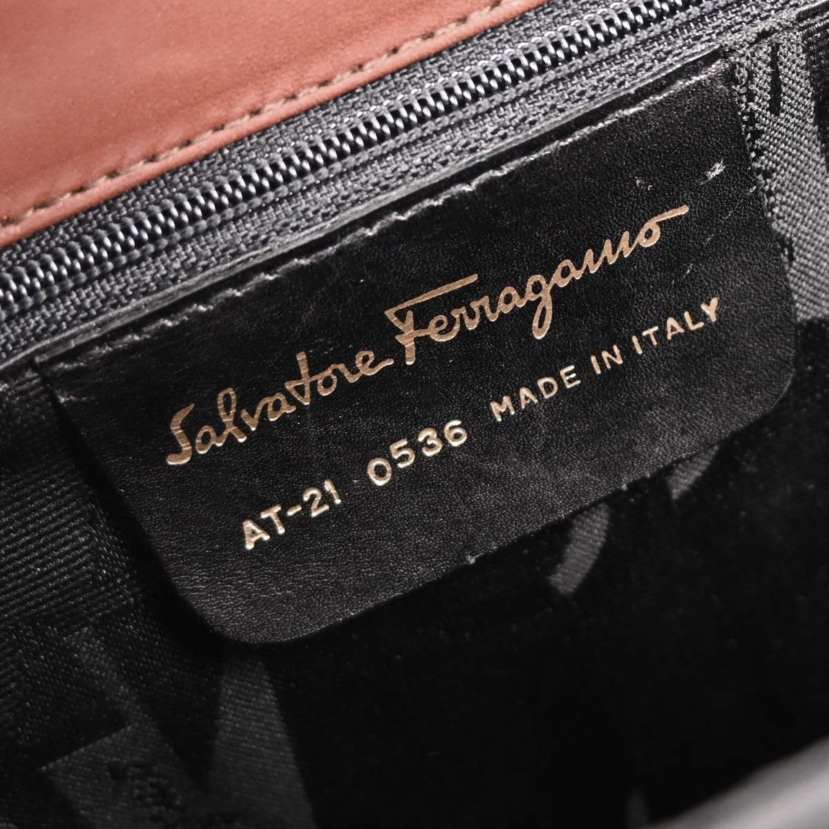 Salvatore Ferragamo Gancini Convertible Top Handle Leather Brown Leather Handbag (Pre-Owned)