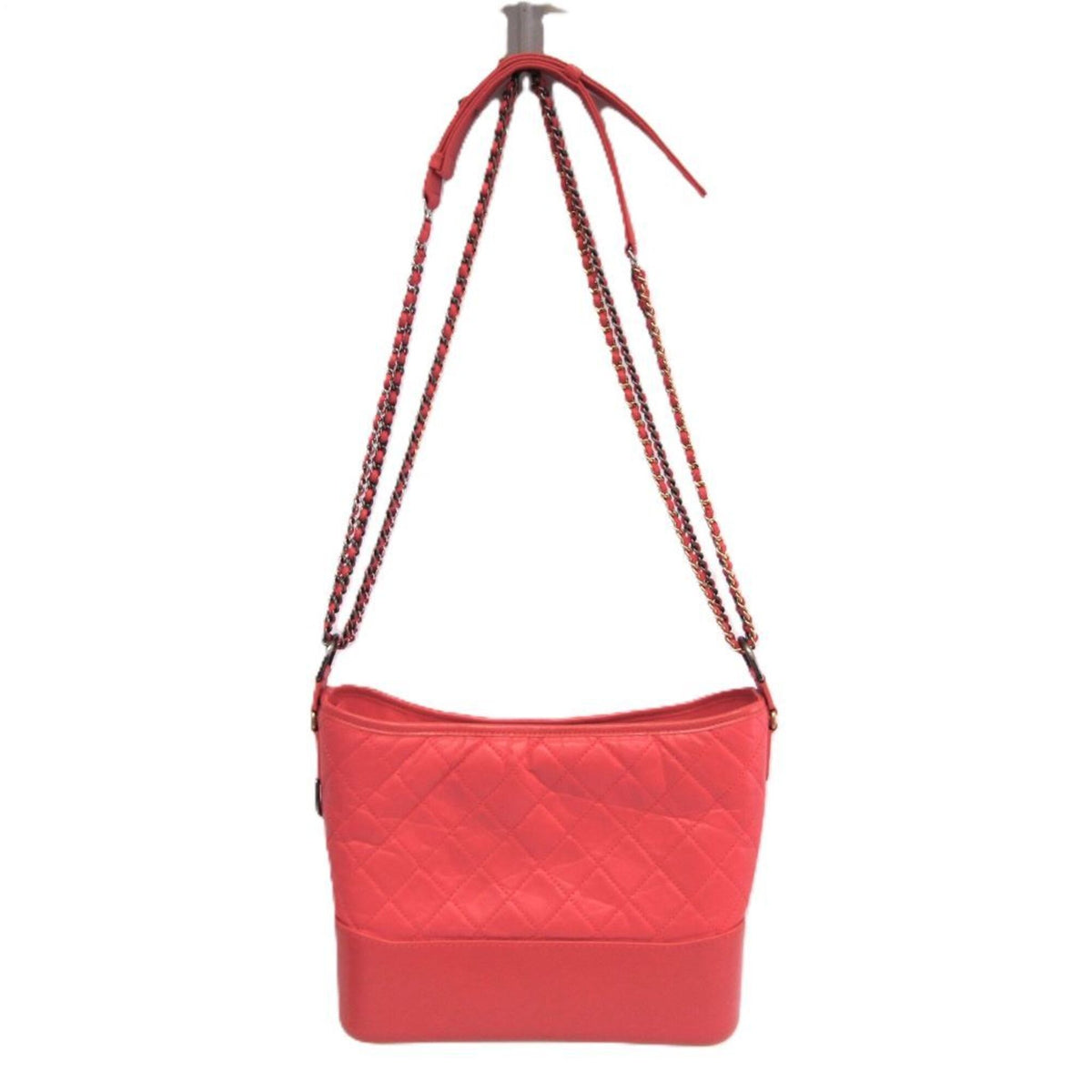 Chanel Gabrielle Hobo Quilted Aged Calfskin Red Leather Shoulder Bag Bag (Pre-Owned)
