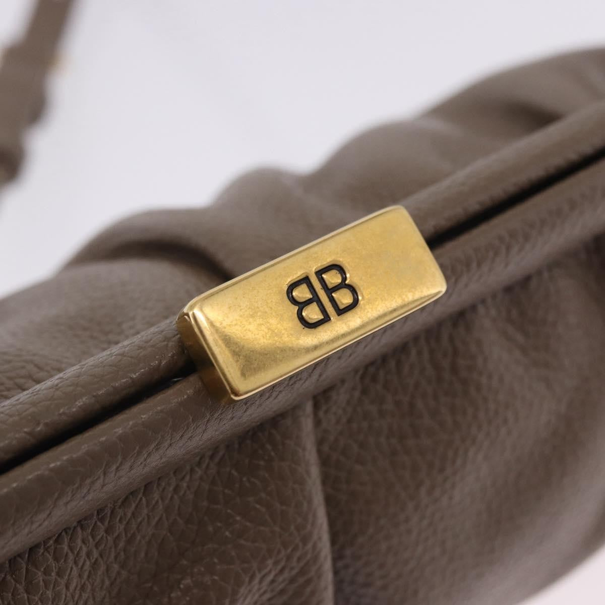 Balenciaga Cloud Clutch Leather Beige Leather Clutche & Pouche Bag (Pre-Owned)