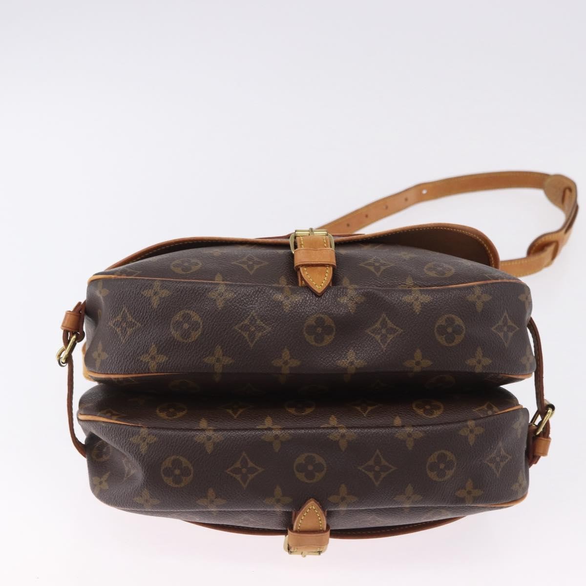 Louis Vuitton Saumur Monogram Brown Canvas Shoulder Bag Bag (Pre-Owned)