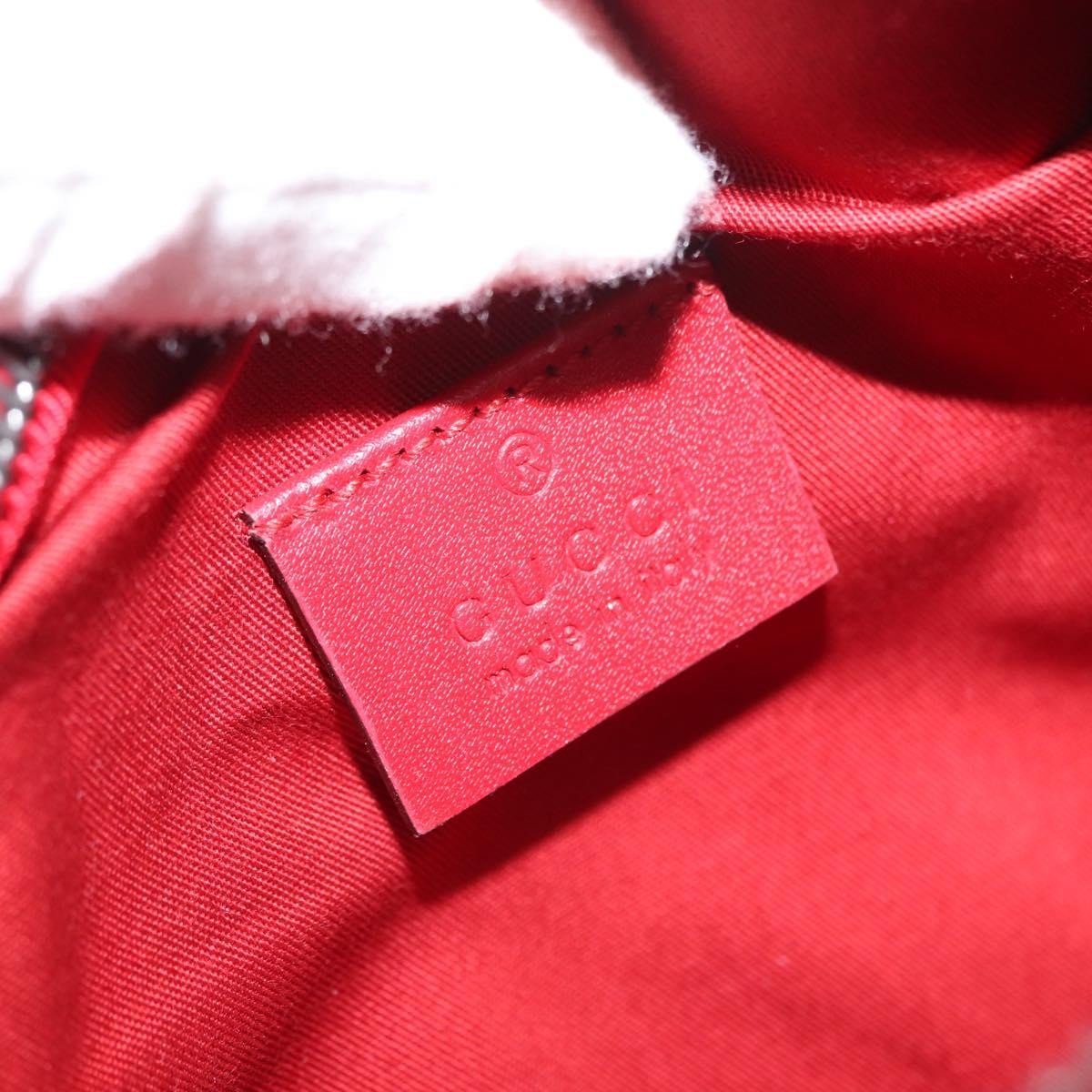 Gucci Children's Belt Gg Coated Canvas Red Canvas Handbag (Pre-Owned)