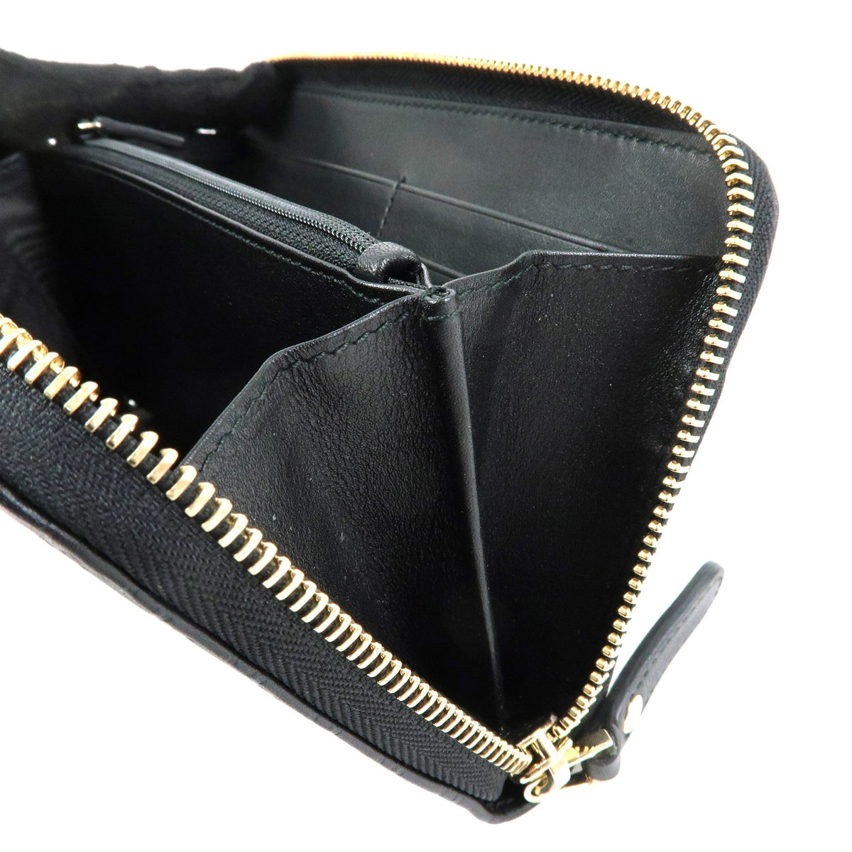 Gucci Zip Organizer Microguccissima Leather Black Leather Wallets Accessory (Pre-Owned)
