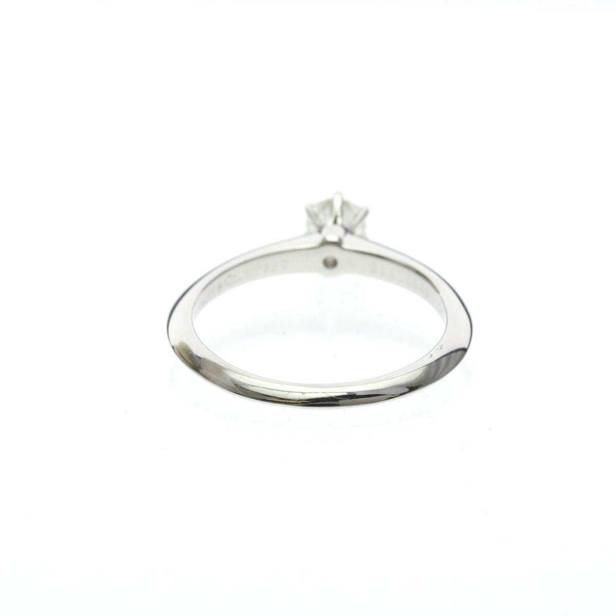 Tiffany & Co. Tiffany Setting Solitaire Platinum With Diamond Silver Platinum Ring Jewelry (Pre-Owned)