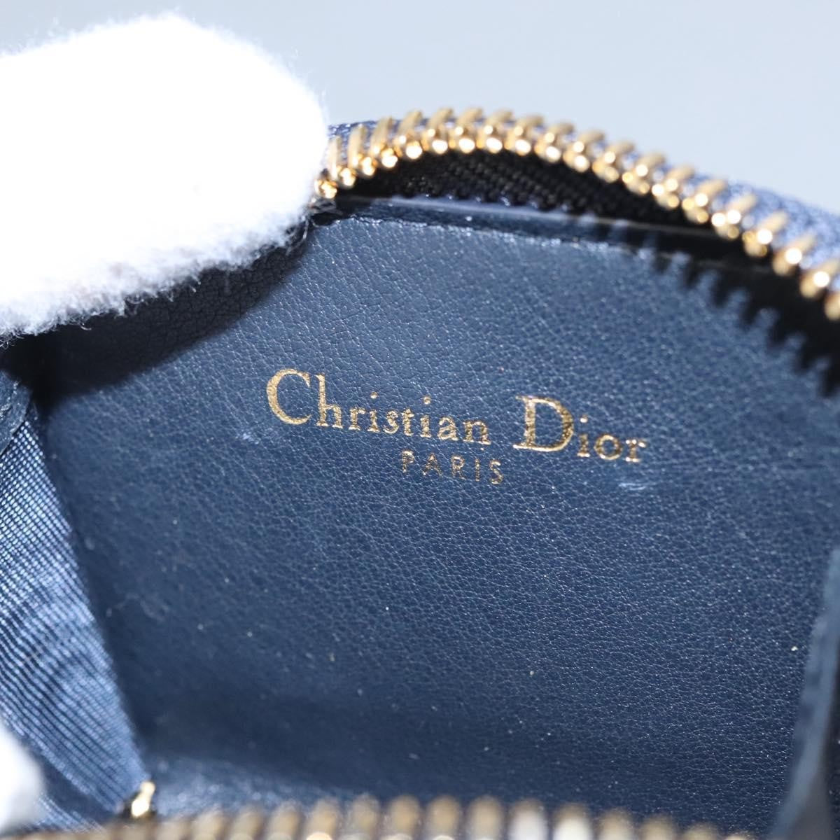 Christian Dior Trotter French Diorissimo Canvas Navy Canvas Wallets Accessory (Pre-Owned)