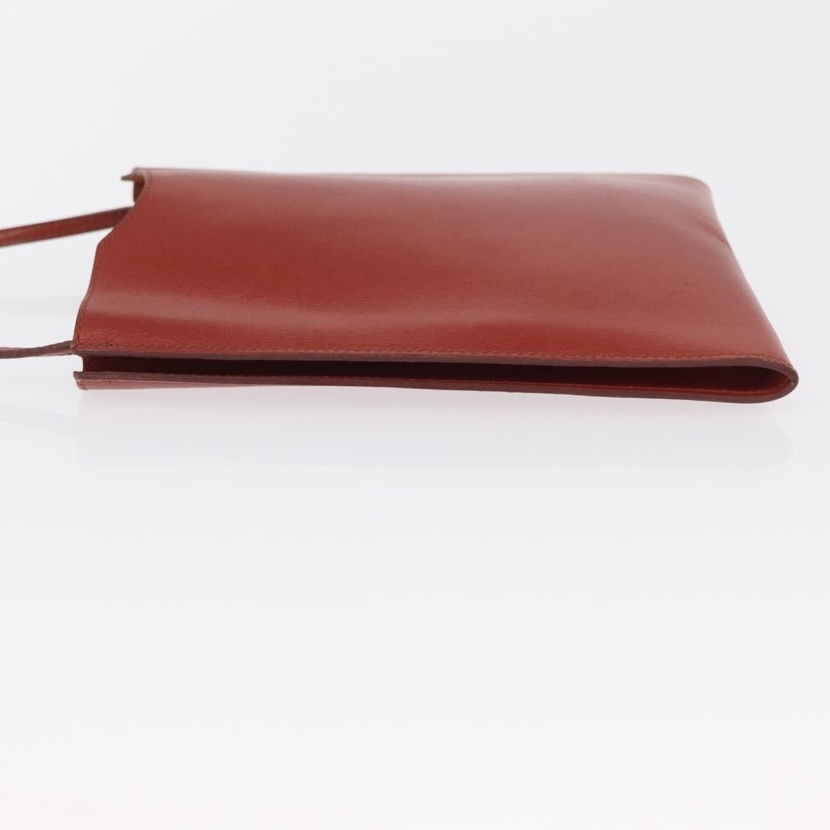 Hermes Onimaitou Leather Burgundy Leather Shoulder Bag Bag (Pre-Owned)