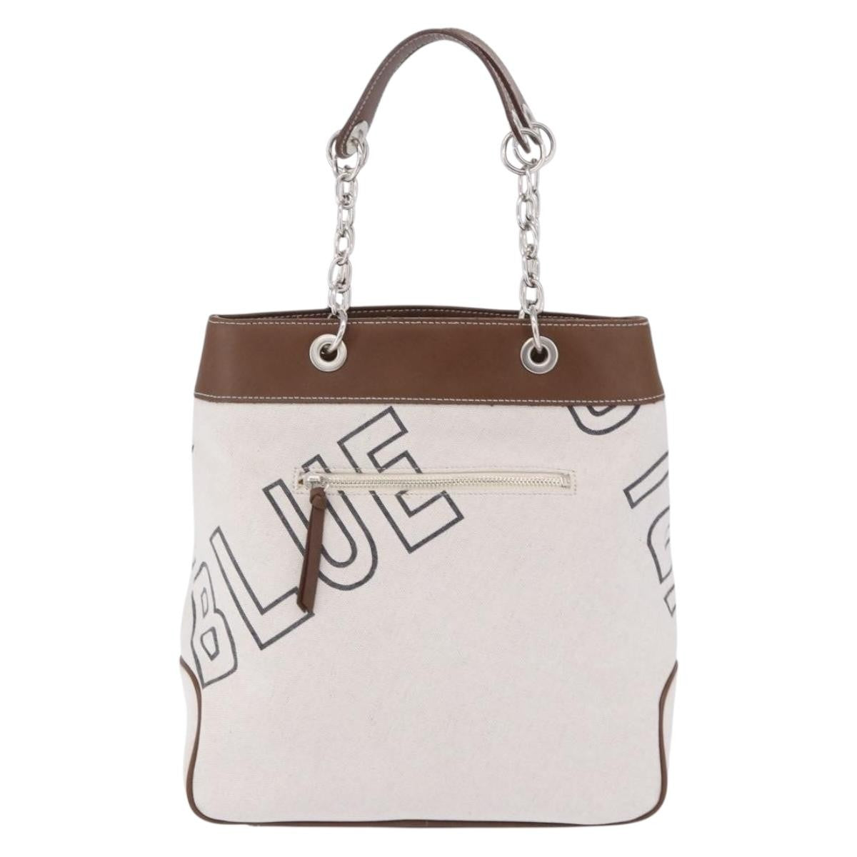 Burberry Blue Label Canvas White Canvas Shoulder Bag Bag (Pre-Owned)