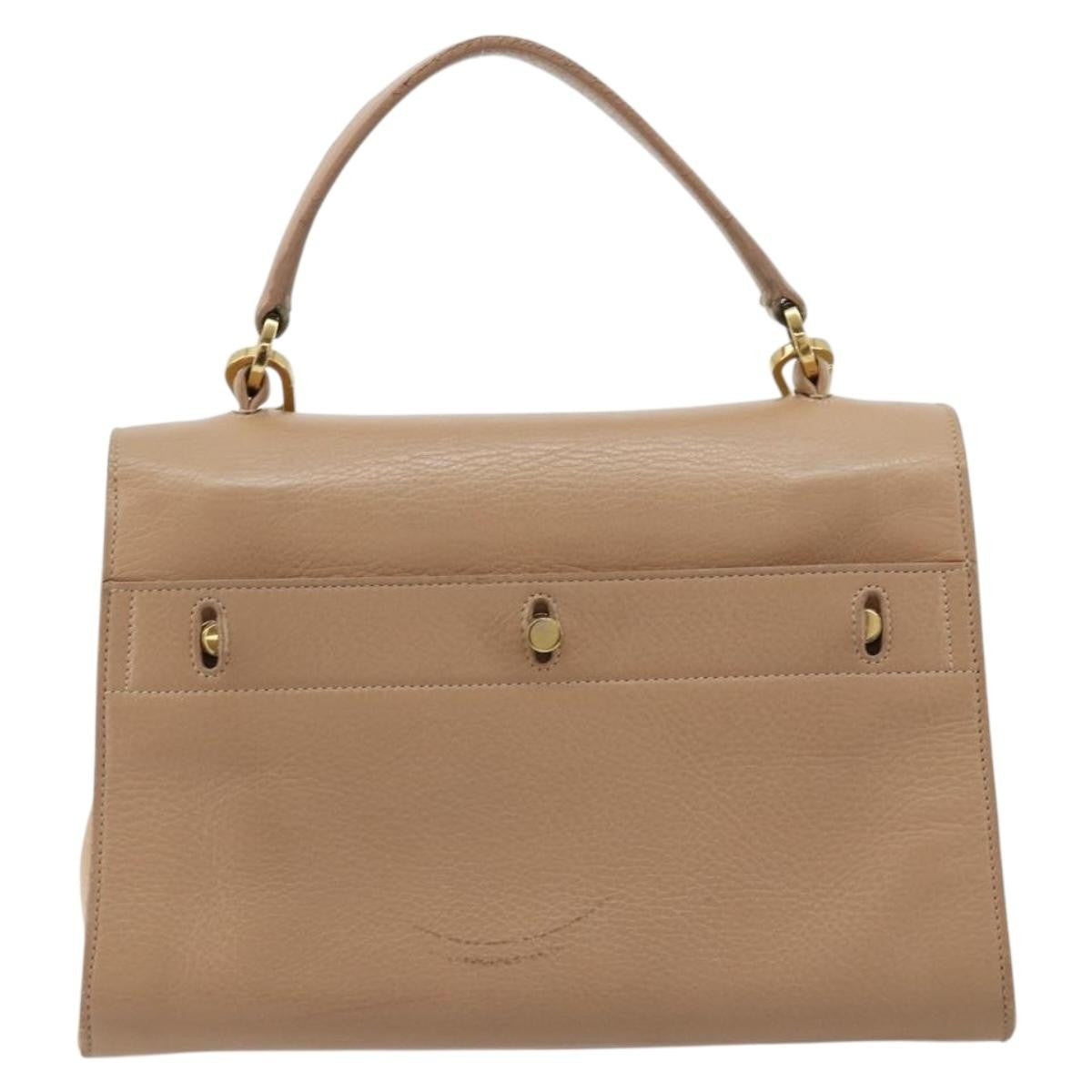 Saint Laurent Muse Two Leather Beige Leather Handbag (Pre-Owned)