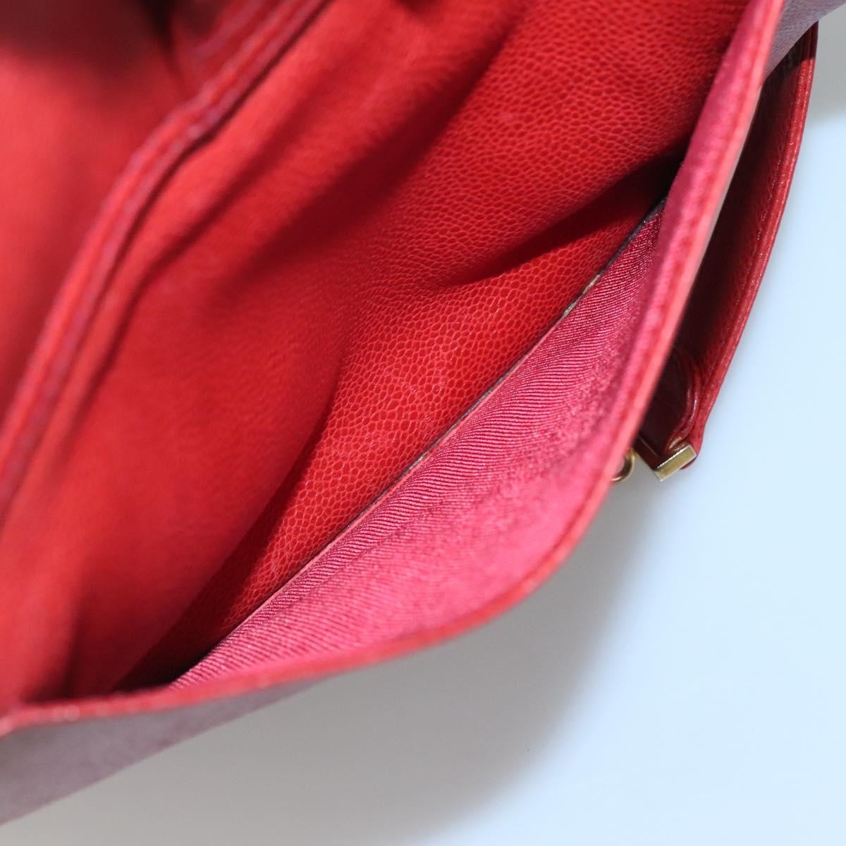 Chanel Vintage Caviar Red Leather Backpack Bag (Pre-Owned)