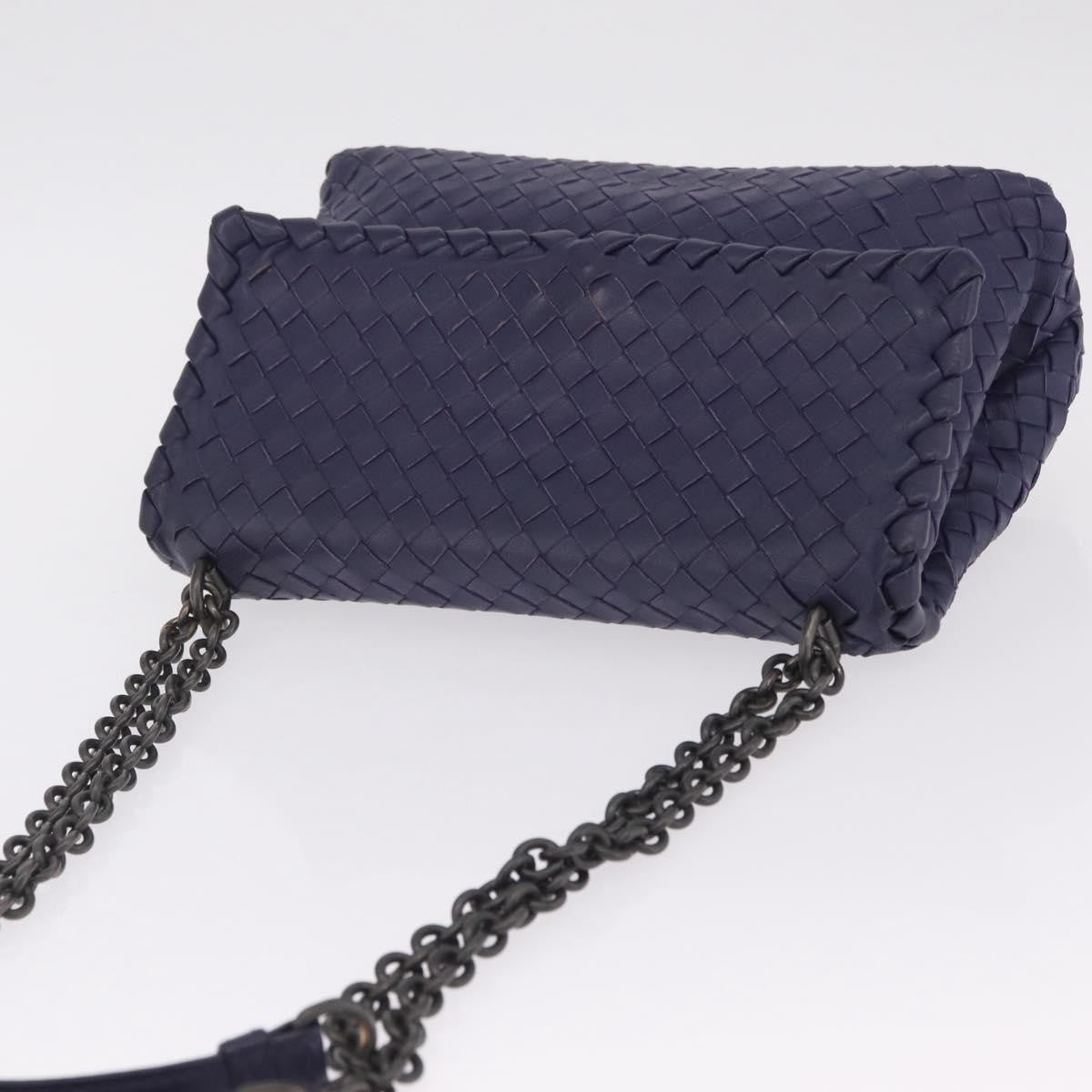 Bottega Veneta Olimpia Intrecciato Nappa Purple Leather Crossbody Bag Bag (Pre-Owned)