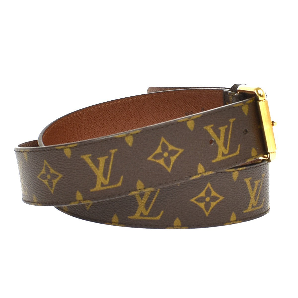 Louis Vuitton Ceinture Belt Monogram Canvas Brown Canvas Belts Accessory (Pre-Owned)