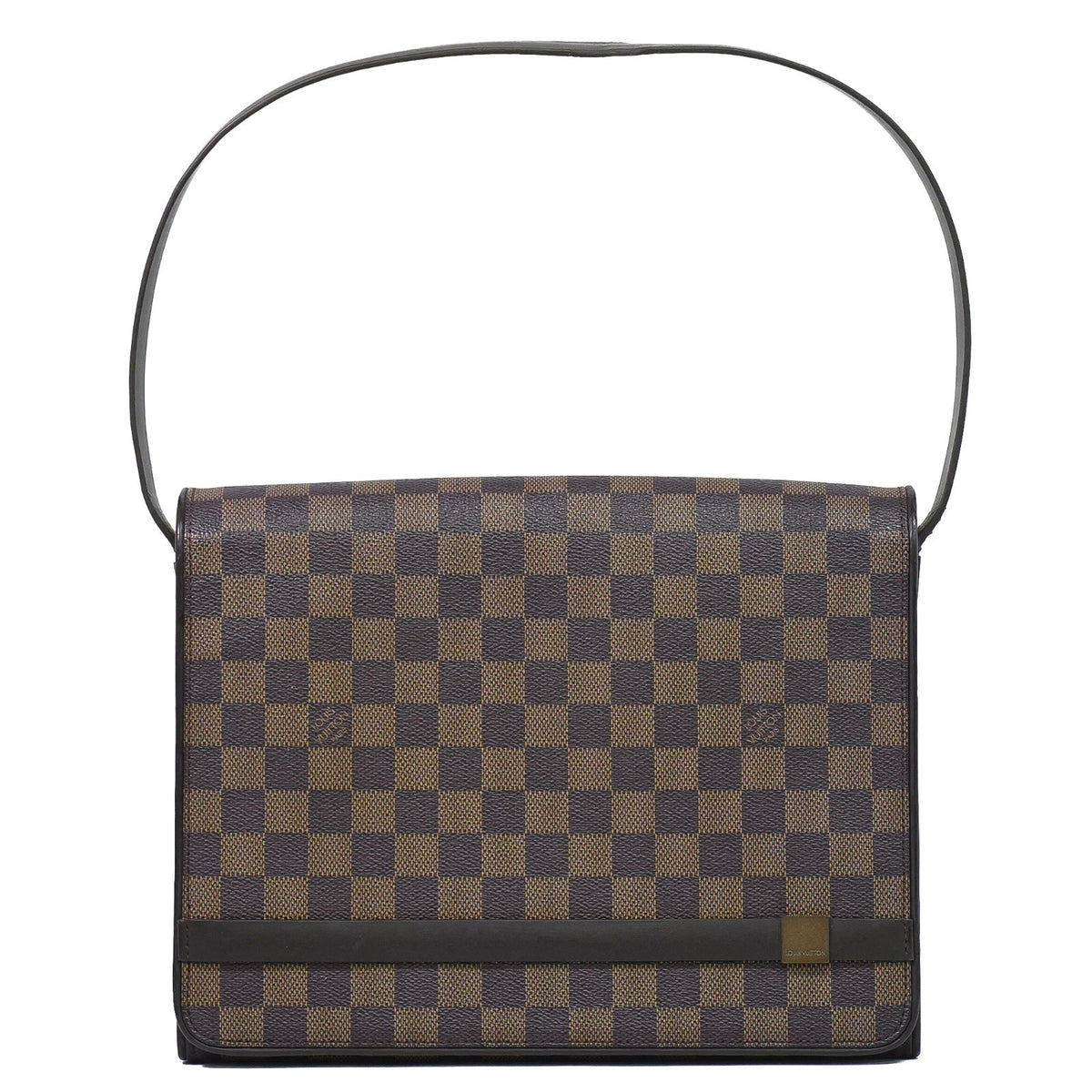 Louis Vuitton Tribeca Carre Damier Ebene Brown Canvas Shoulder Bag Bag (Pre-Owned)