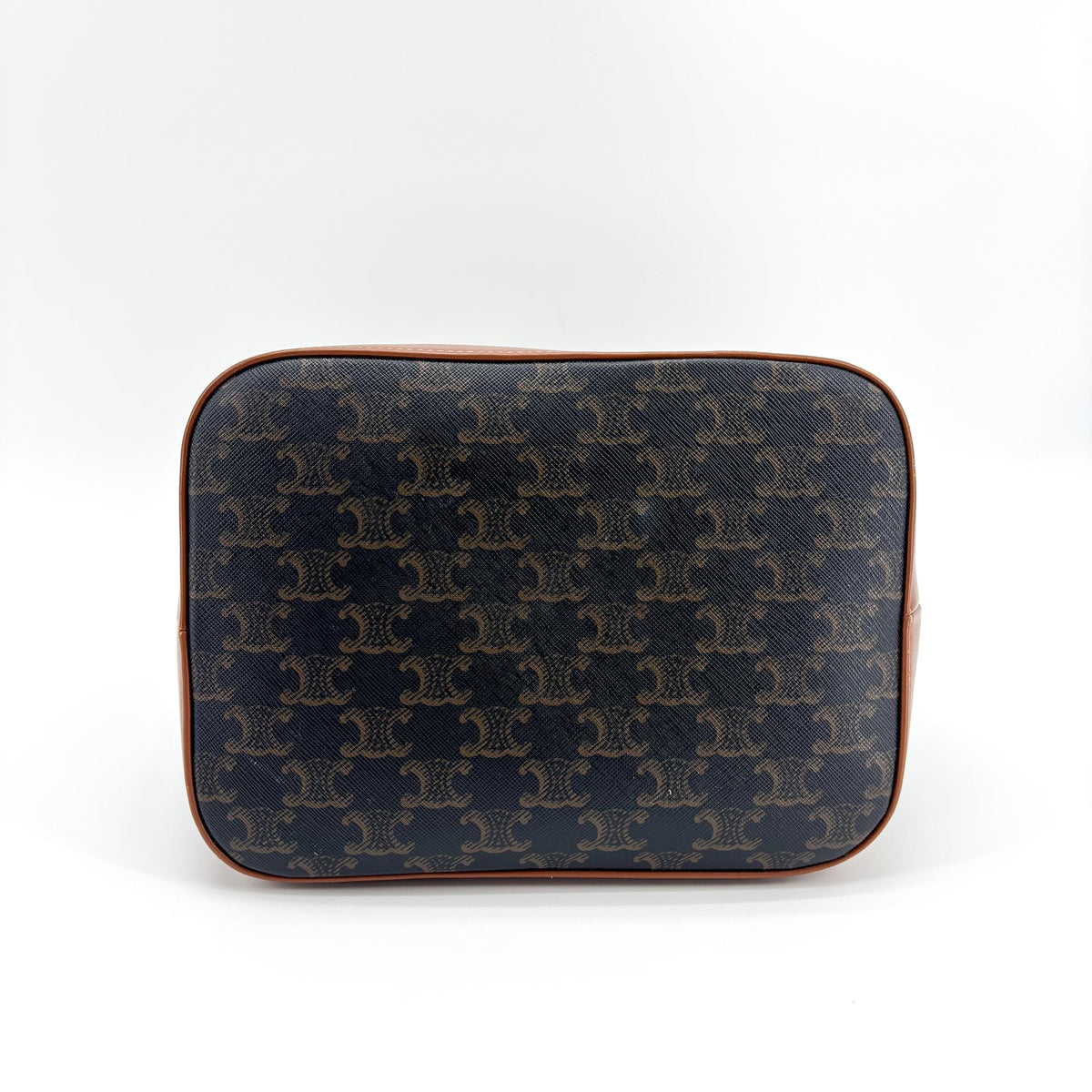 Celine Bucket Triomphe Coated Canvas Black Canvas Shoulder Bag Bag (Pre-Owned)