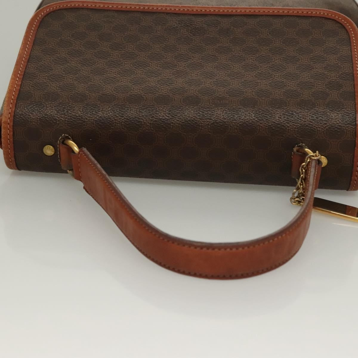 Celine Triomphe Vintage Macadam Canvas Brown Canvas Bag (Pre-Owned)