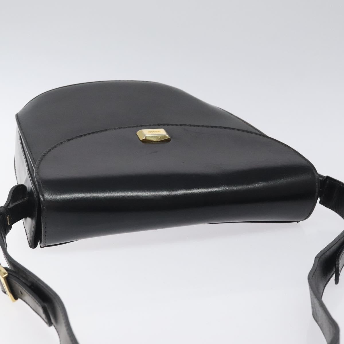 Bally Vintage Leather Black Leather Shoulder Bag Bag (Pre-Owned)