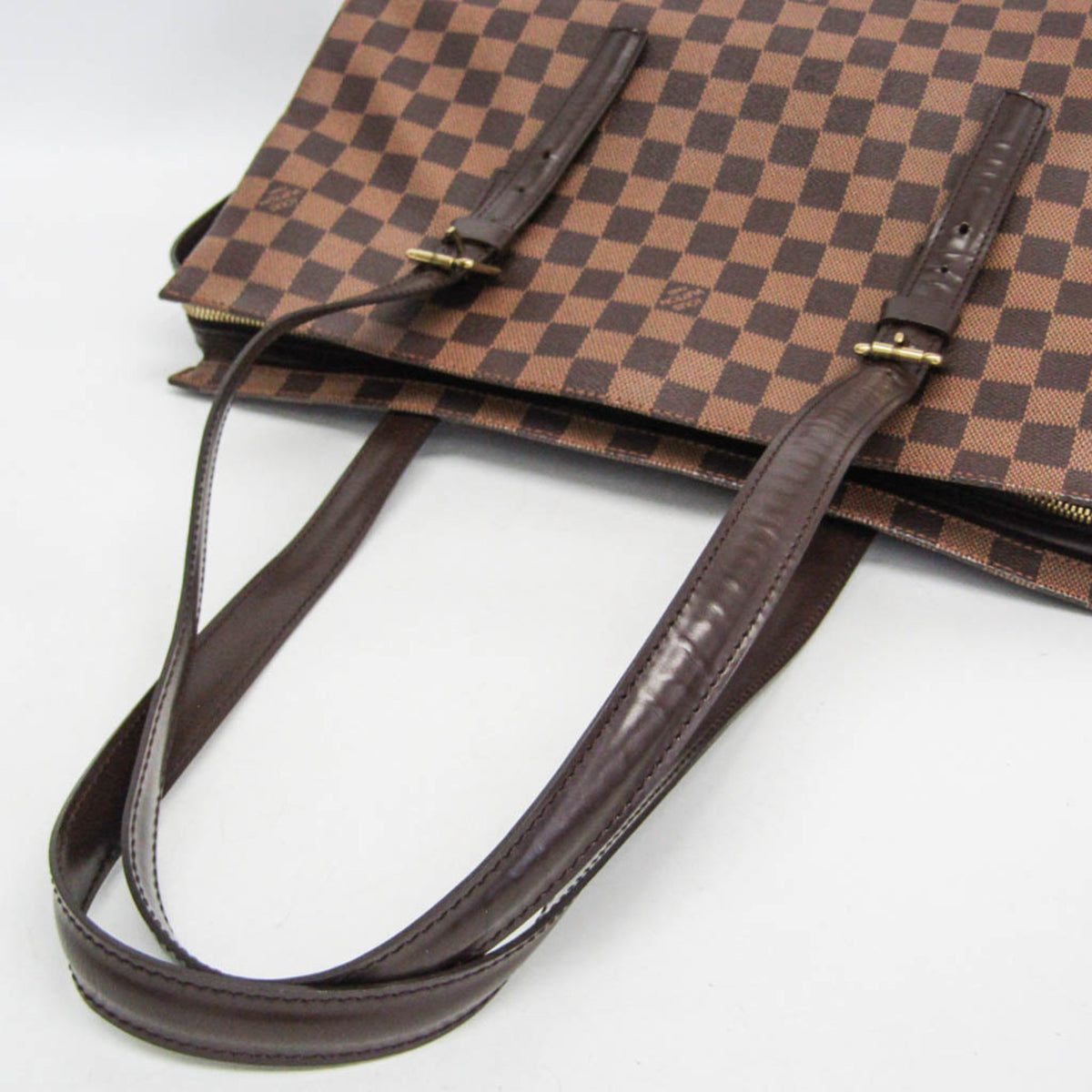 Louis Vuitton Chelsea Damier Ebene Brown Canvas Tote Bag Bag (Pre-Owned)