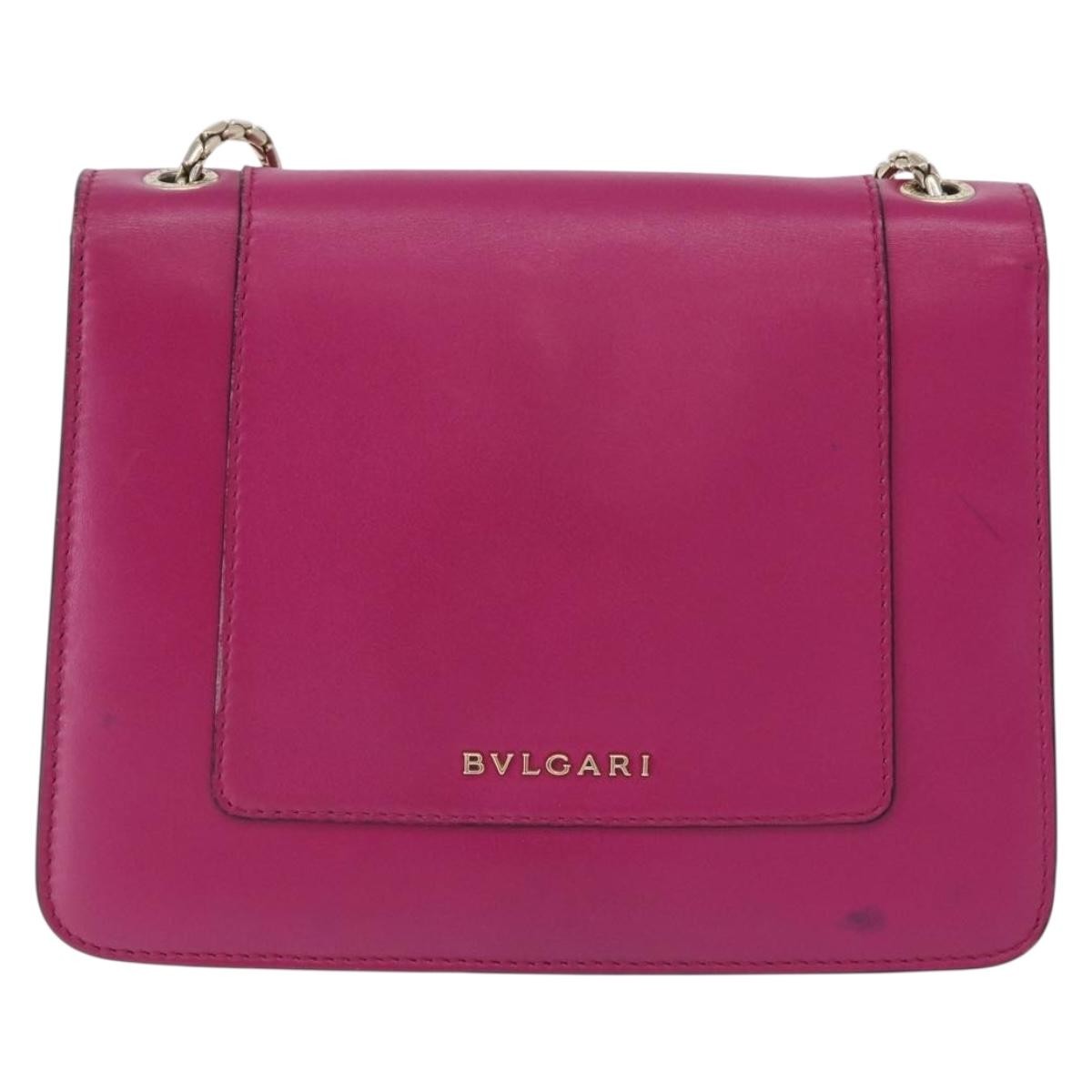 Bvlgari Serpenti Forever Embellished Leather Pink Leather Shoulder Bag Bag (Pre-Owned)