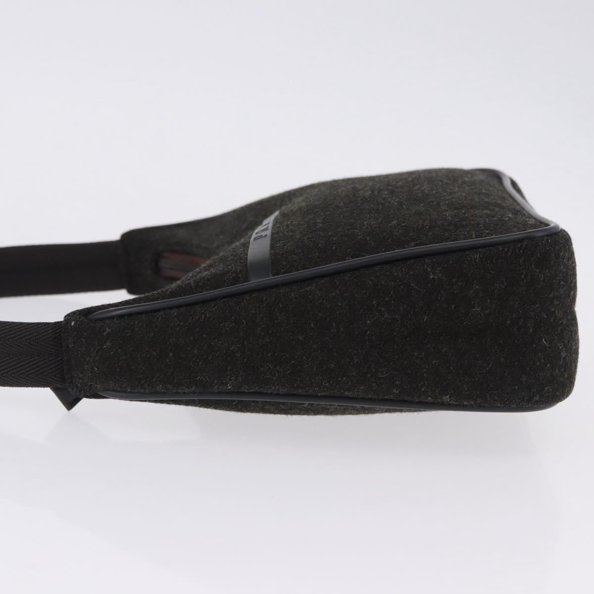 Prada Vintage Wool Black Wool Handbag (Pre-Owned)