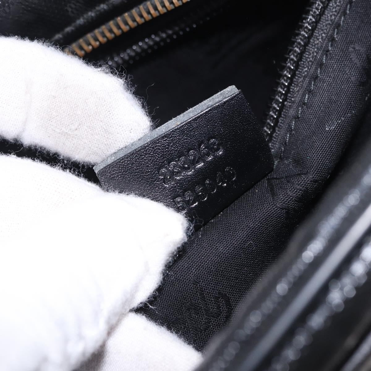 Gucci Zip Gg Imprime Black Canvas Shoulder Bag Bag (Pre-Owned)