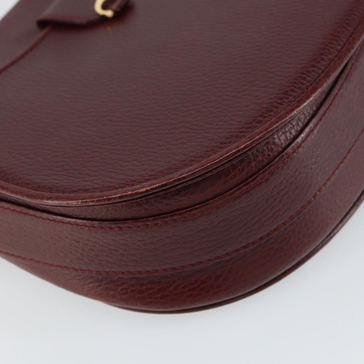 Cartier Must De Cartier Leather Burgundy Leather Shoulder Bag Bag (Pre-Owned)