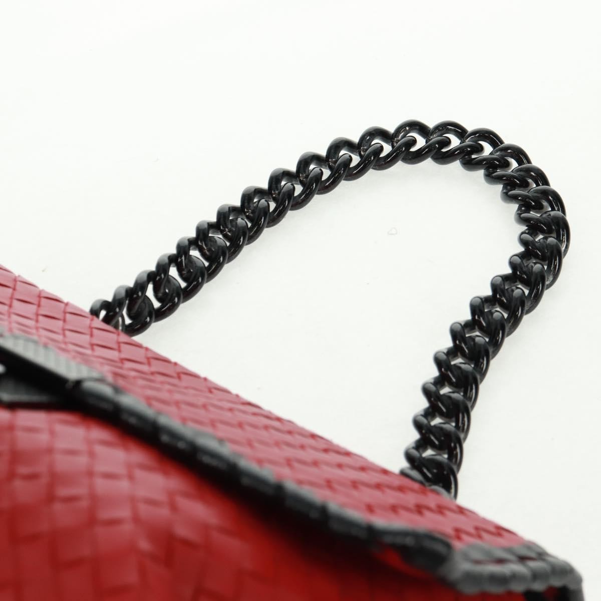 Bottega Veneta Glass Intrecciato Nappa With Snakeskin Red Leather Shoulder Bag Bag (Pre-Owned)