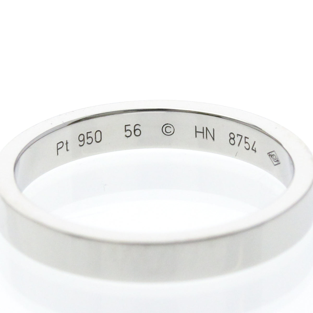 Cartier C De Cartier Wedding Band Platinum Silver Platinum Ring Jewelry (Pre-Owned)