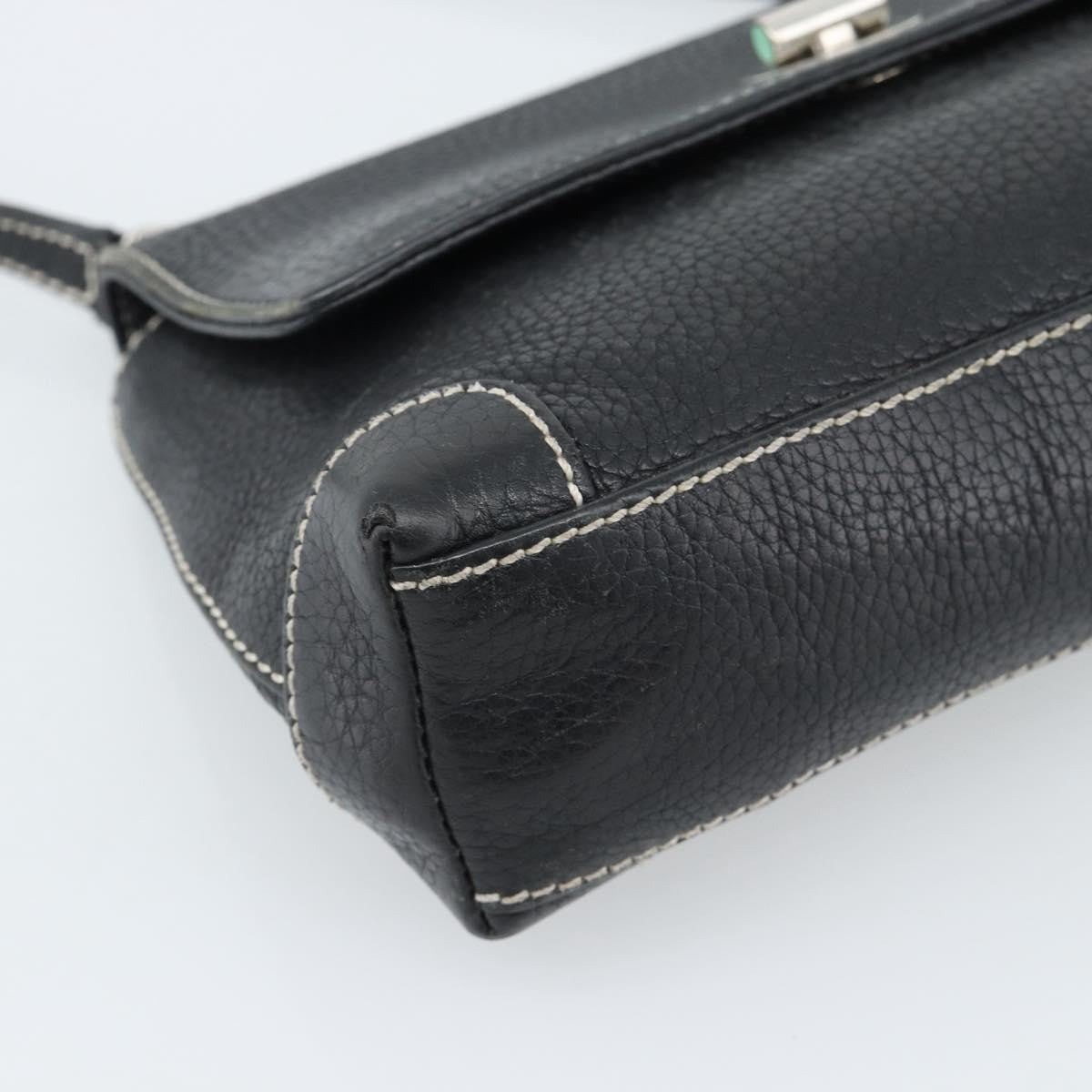 Tiffany & Co. Vintage Leather Black Leather Shoulder Bag Bag (Pre-Owned)