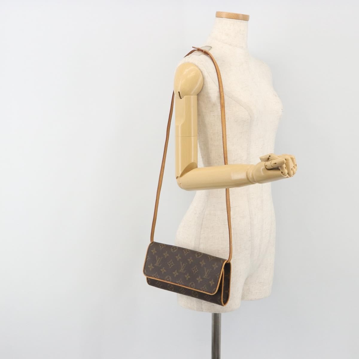 Louis Vuitton Twin Monogram Canvas Brown Canvas Clutche & Pouche Bag (Pre-Owned)