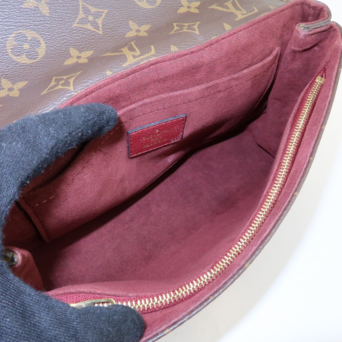 Louis Vuitton Saint Placide Monogram Canvas And Leather Brown Canvas Handbag (Pre-Owned)