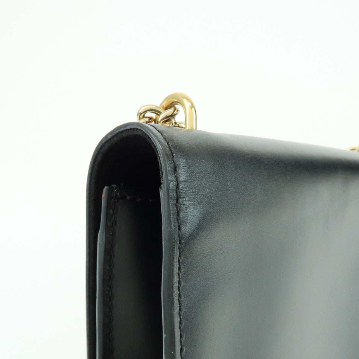 Louis Vuitton Chain Louise Clutch Leather Black Leather Clutche & Pouche Bag (Pre-Owned)