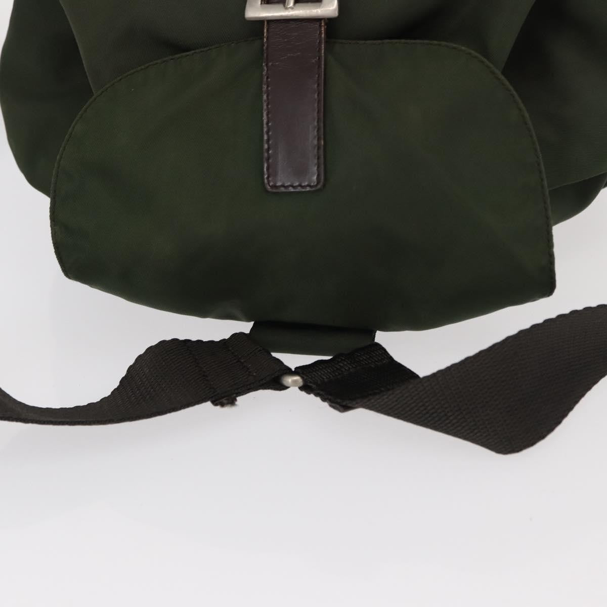Prada Front Pocket Tessuto Khaki Nylon Backpack Bag (Pre-Owned)
