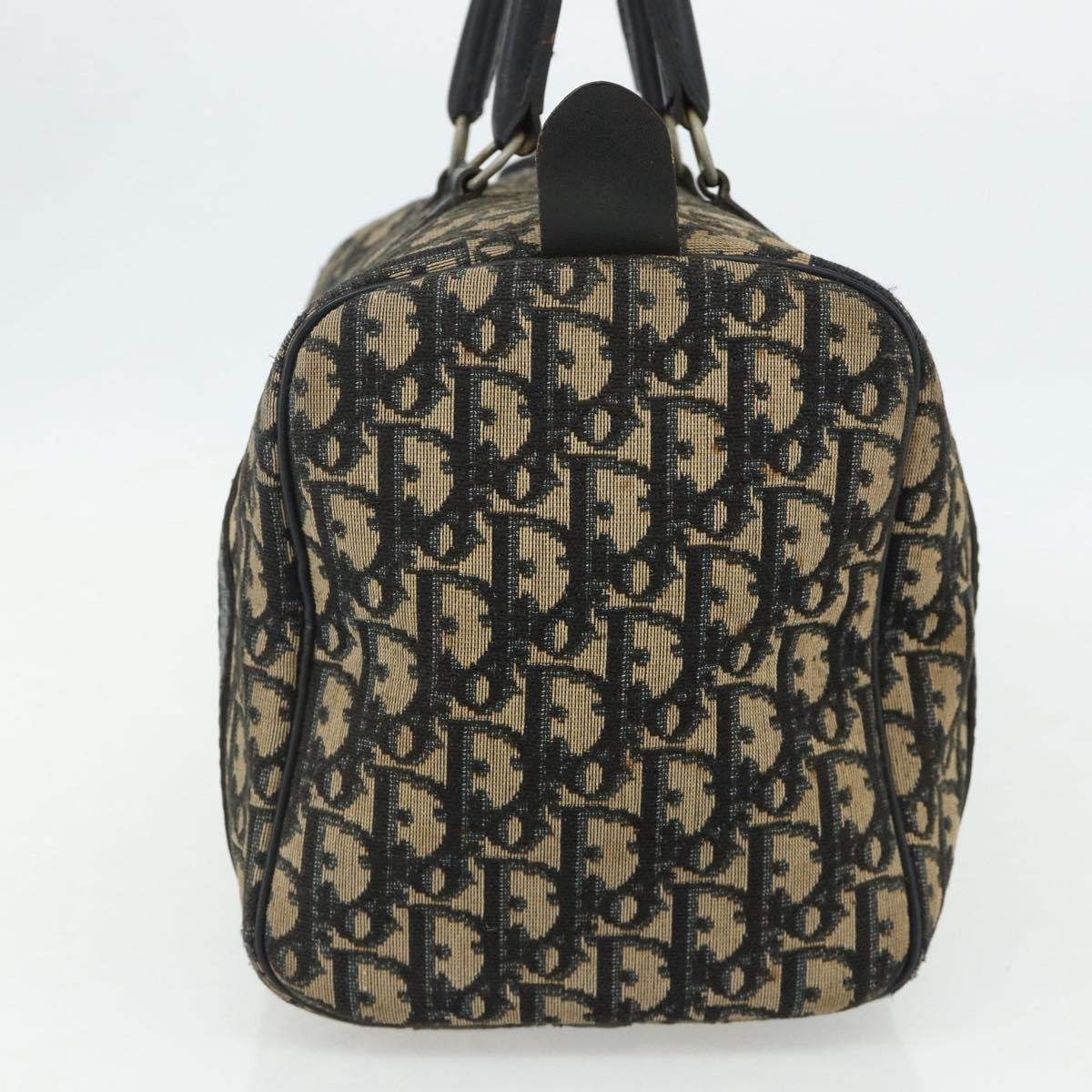 Christian Dior Vintage Trotter Boston Diorissimo Canvas Navy Canvas Handbag (Pre-Owned)