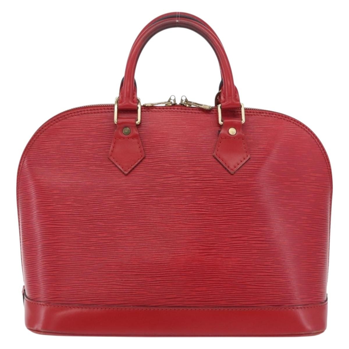 Louis Vuitton Alma Epi Leather Red Leather Handbag (Pre-Owned)