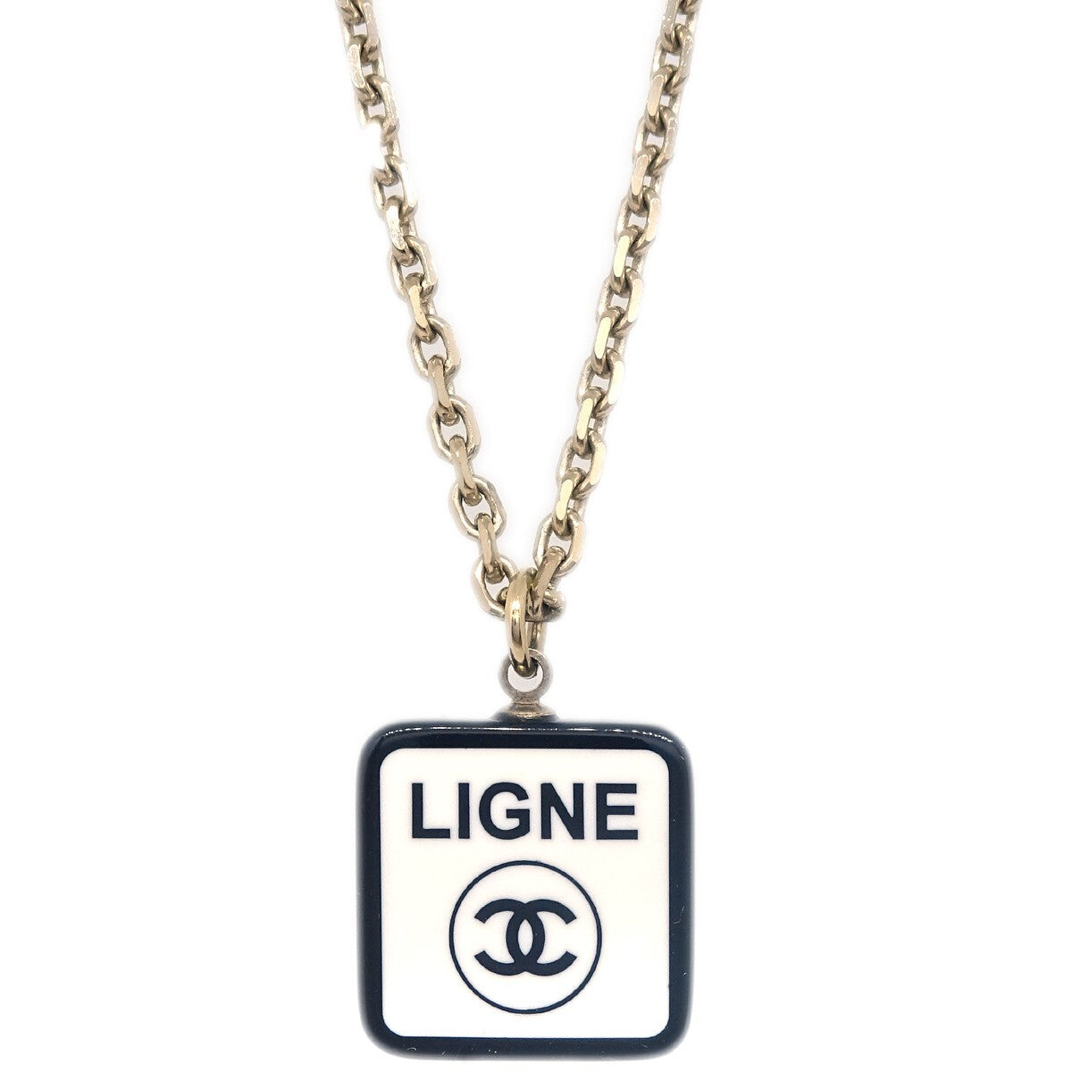 Chanel Cc No.5 Pendant Metal Gold Gold_Plated Necklace Jewelry (Pre-Owned)