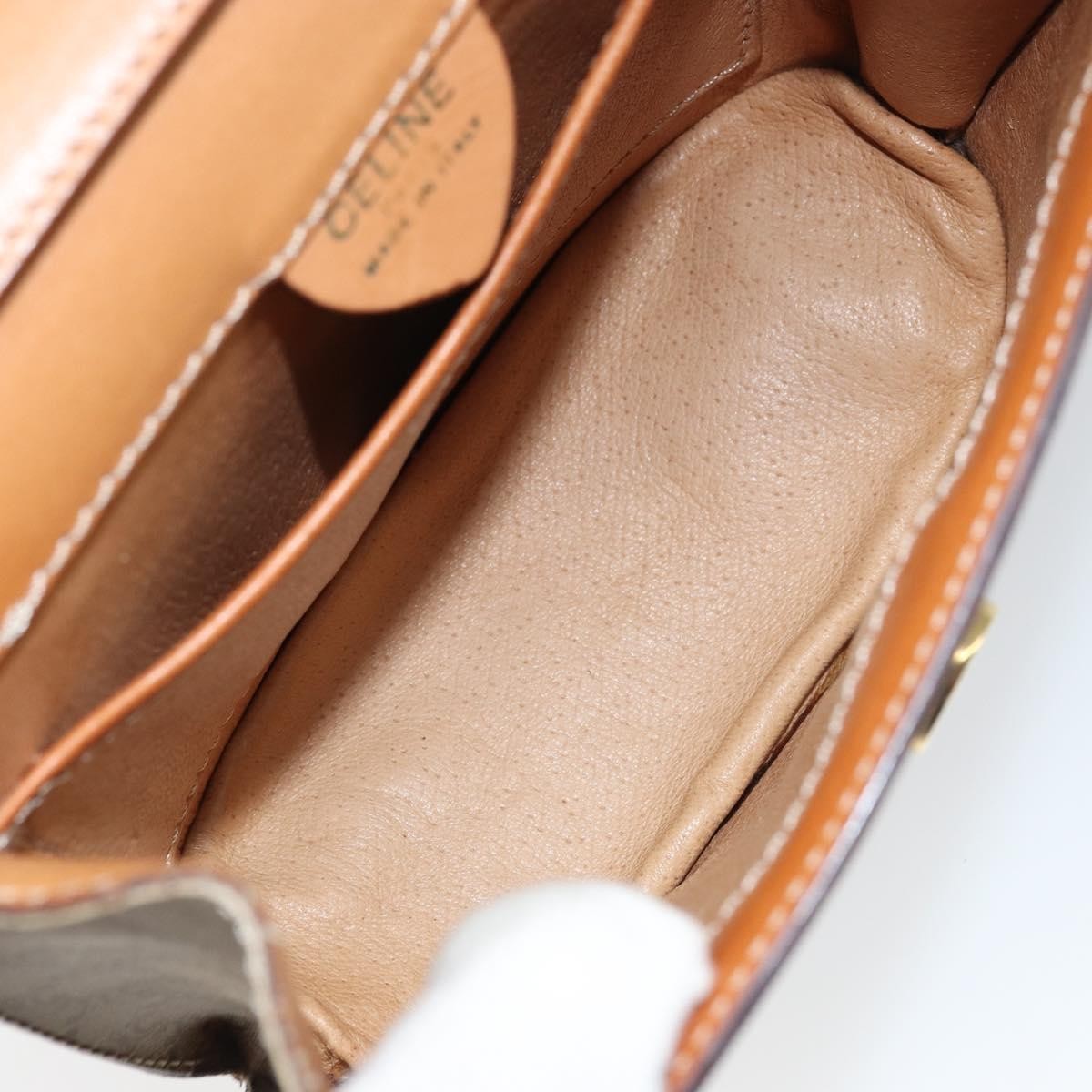 Celine Vintage Macadam Canvas Beige Canvas Shoulder Bag Bag (Pre-Owned)