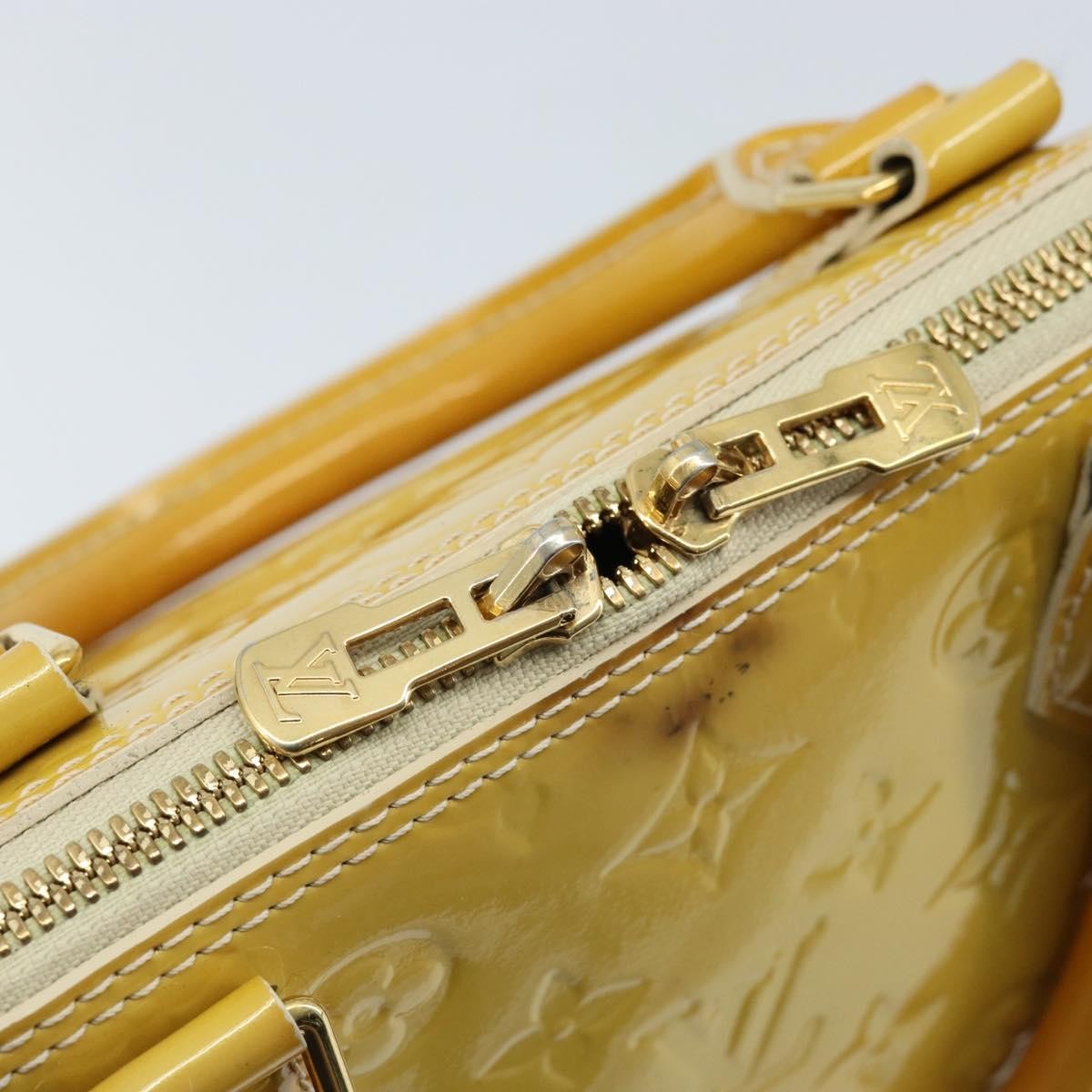 Louis Vuitton Alma Monogram Vernis Yellow Patent_Leather Handbag (Pre-Owned)