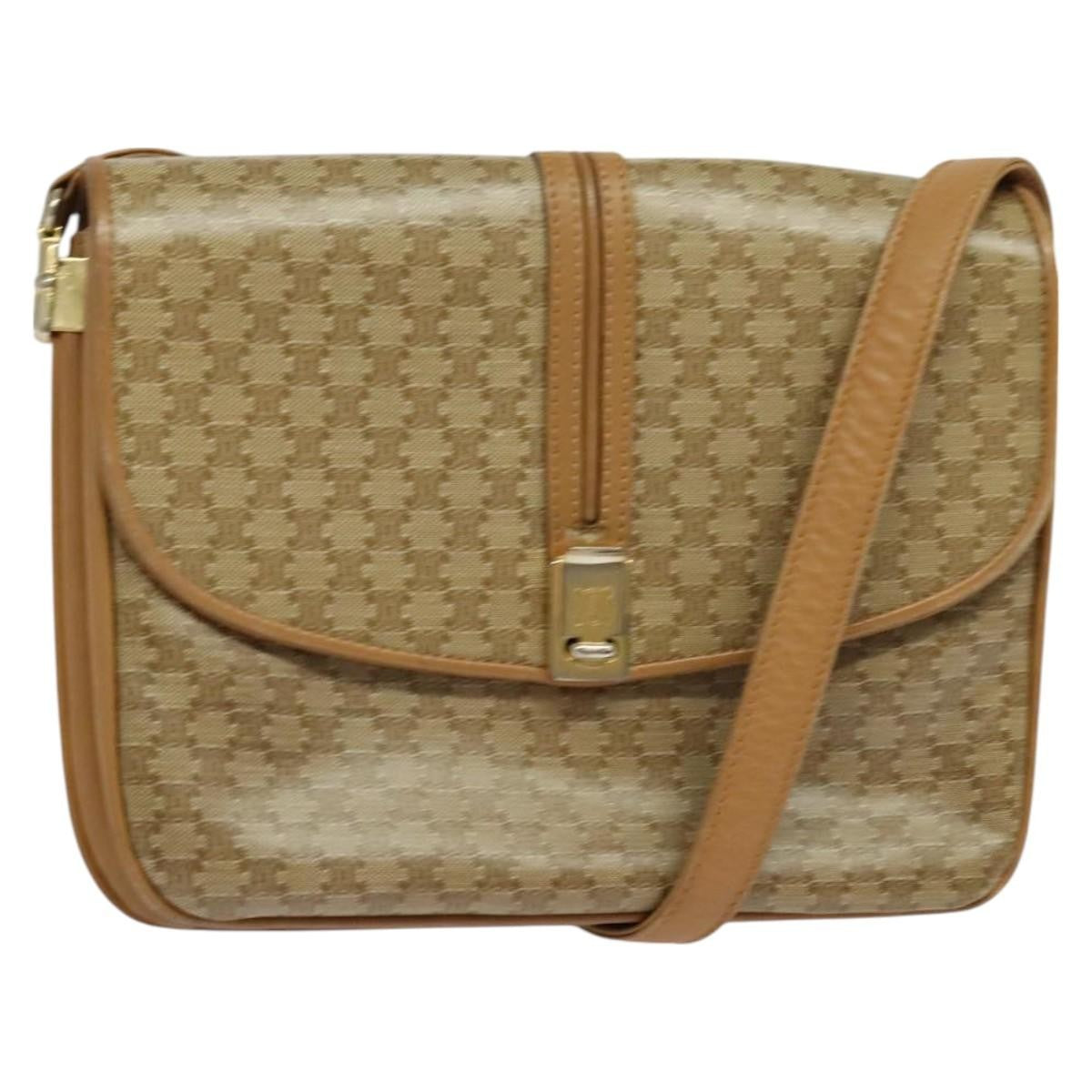 Celine Vintage Macadam Canvas Beige Canvas Backpack Bag (Pre-Owned)