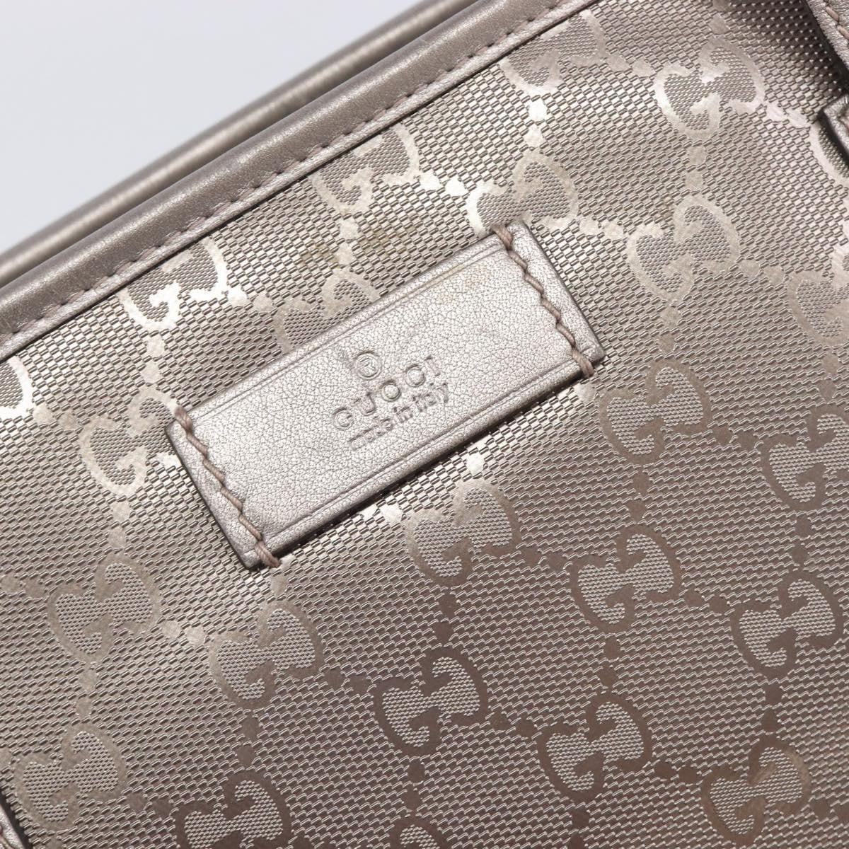 Gucci Tote Gg Imprime Silver Canvas Tote Bag Bag (Pre-Owned)