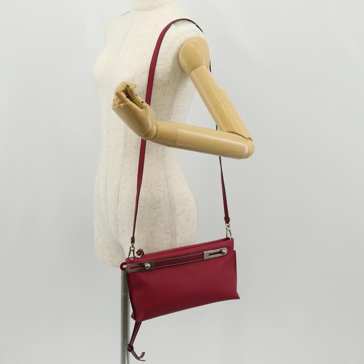 Loewe Missy Leather Red Leather Shoulder Bag Bag (Pre-Owned)
