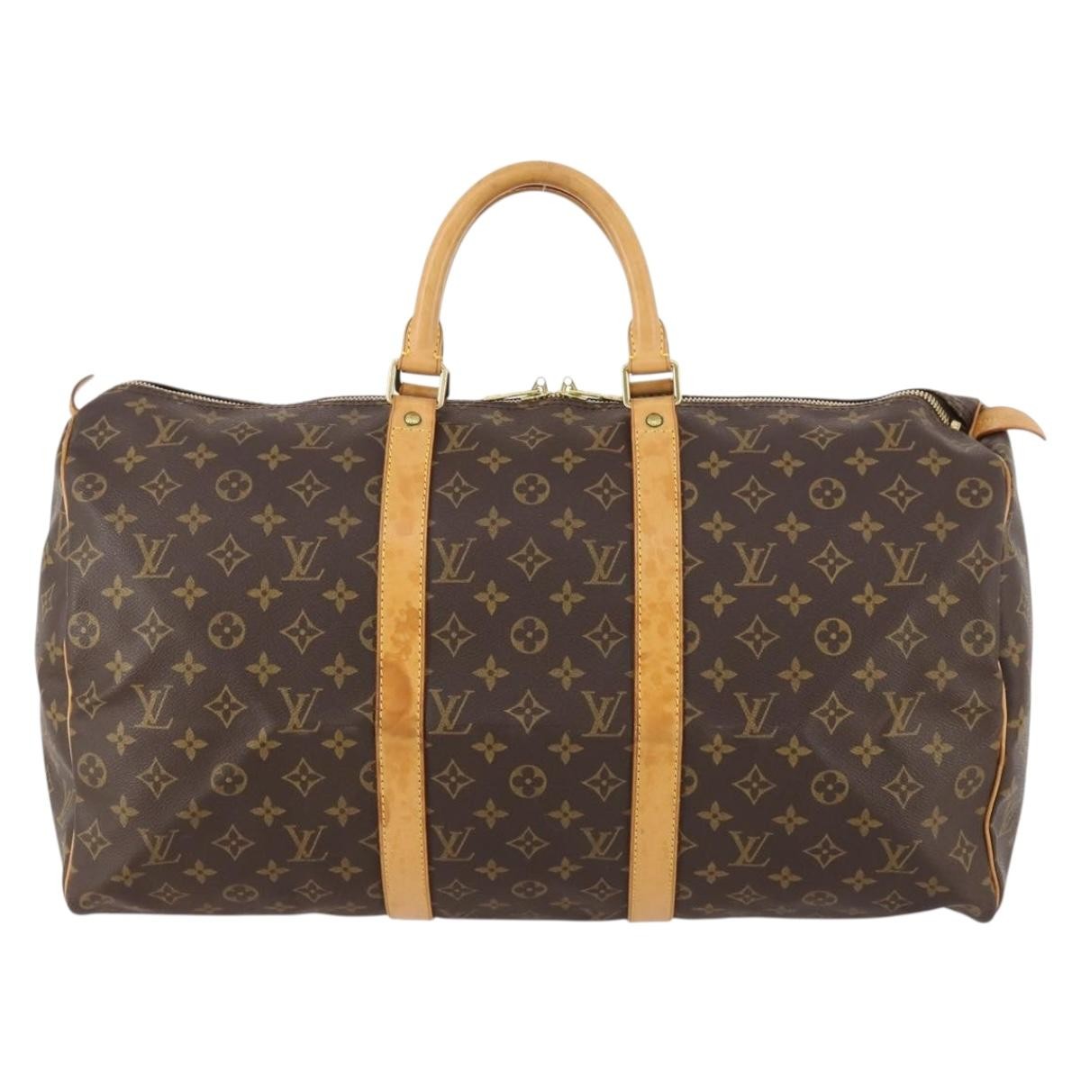 Louis Vuitton Keepall Monogram Canvas Brown Canvas Travel Bag Bag (Pre-Owned)