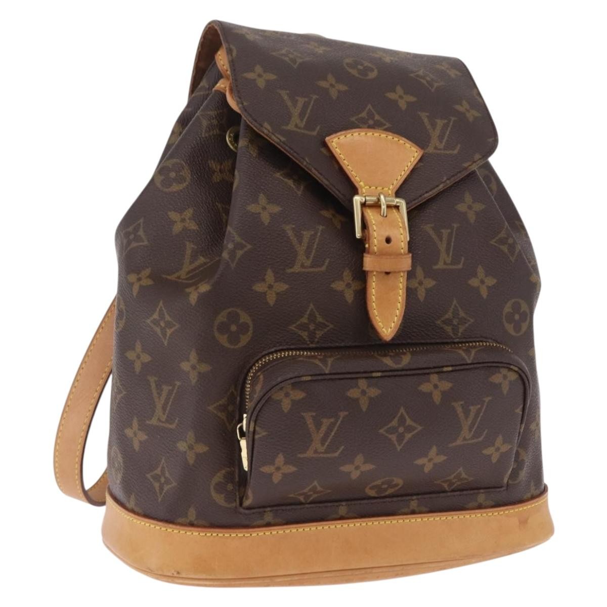 Louis Vuitton Vintage Montsouris Monogram Canvas Brown Canvas Backpack Bag (Pre-Owned)