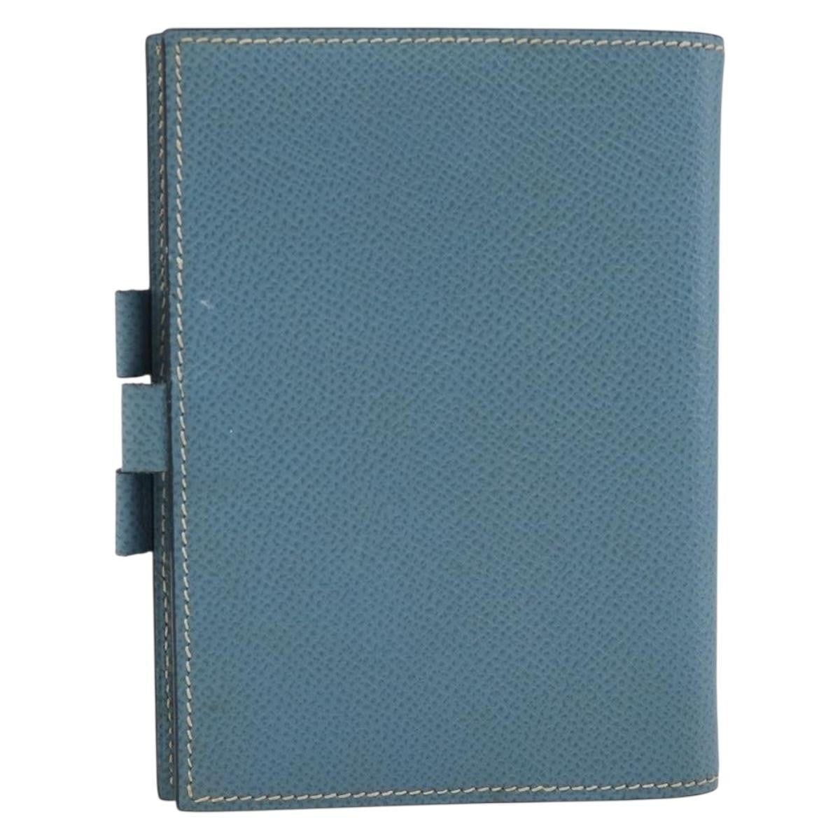 Hermes Vision Agenda Cover Leather Blue Leather Briefcase Bag (Pre-Owned)