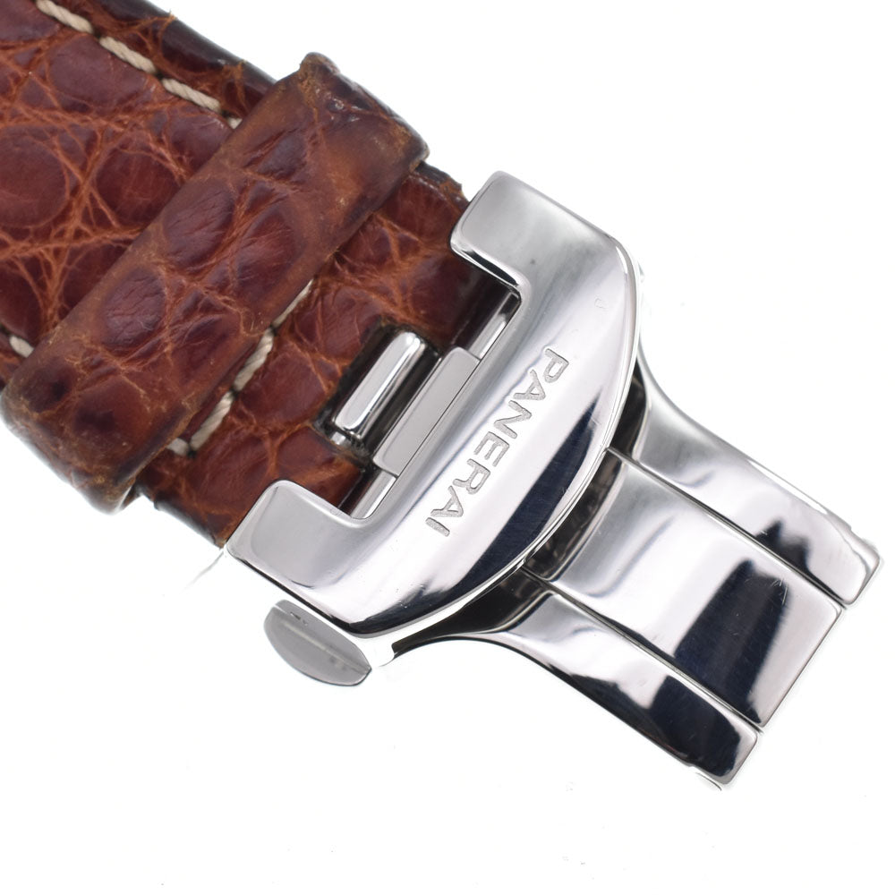 Panerai Luminor Marina Manual Stainless Steel And Leather Watch (Pre-Owned)