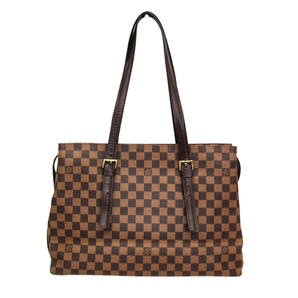 Louis Vuitton Chelsea Damier Ebene Brown Canvas Tote Bag Bag (Pre-Owned)