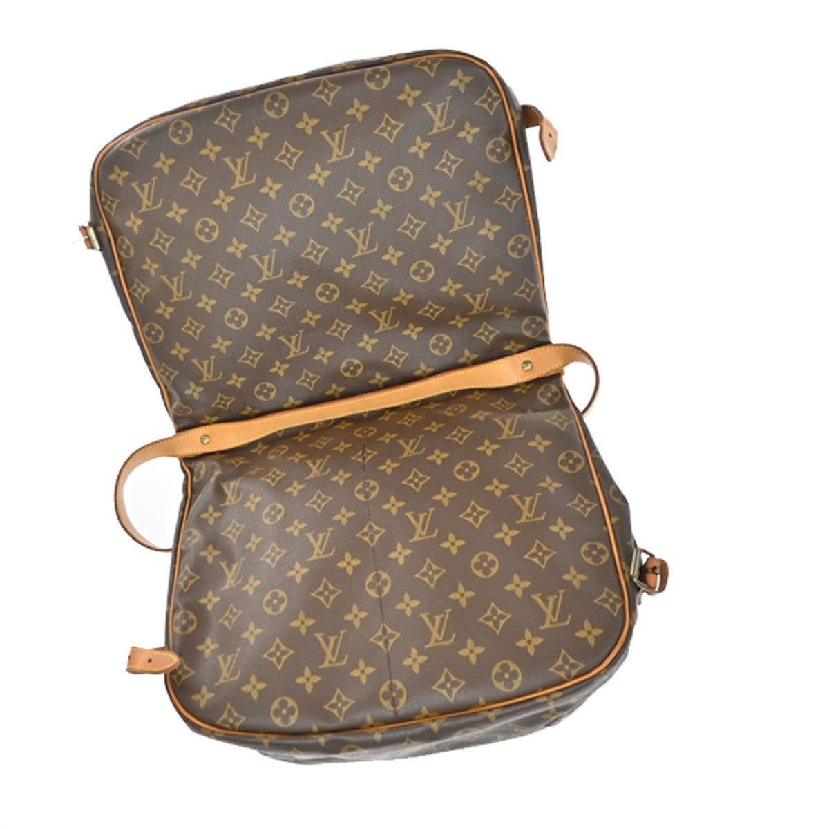 Louis Vuitton Saumur Monogram Canvas Brown Canvas Shoulder Bag Bag (Pre-Owned)
