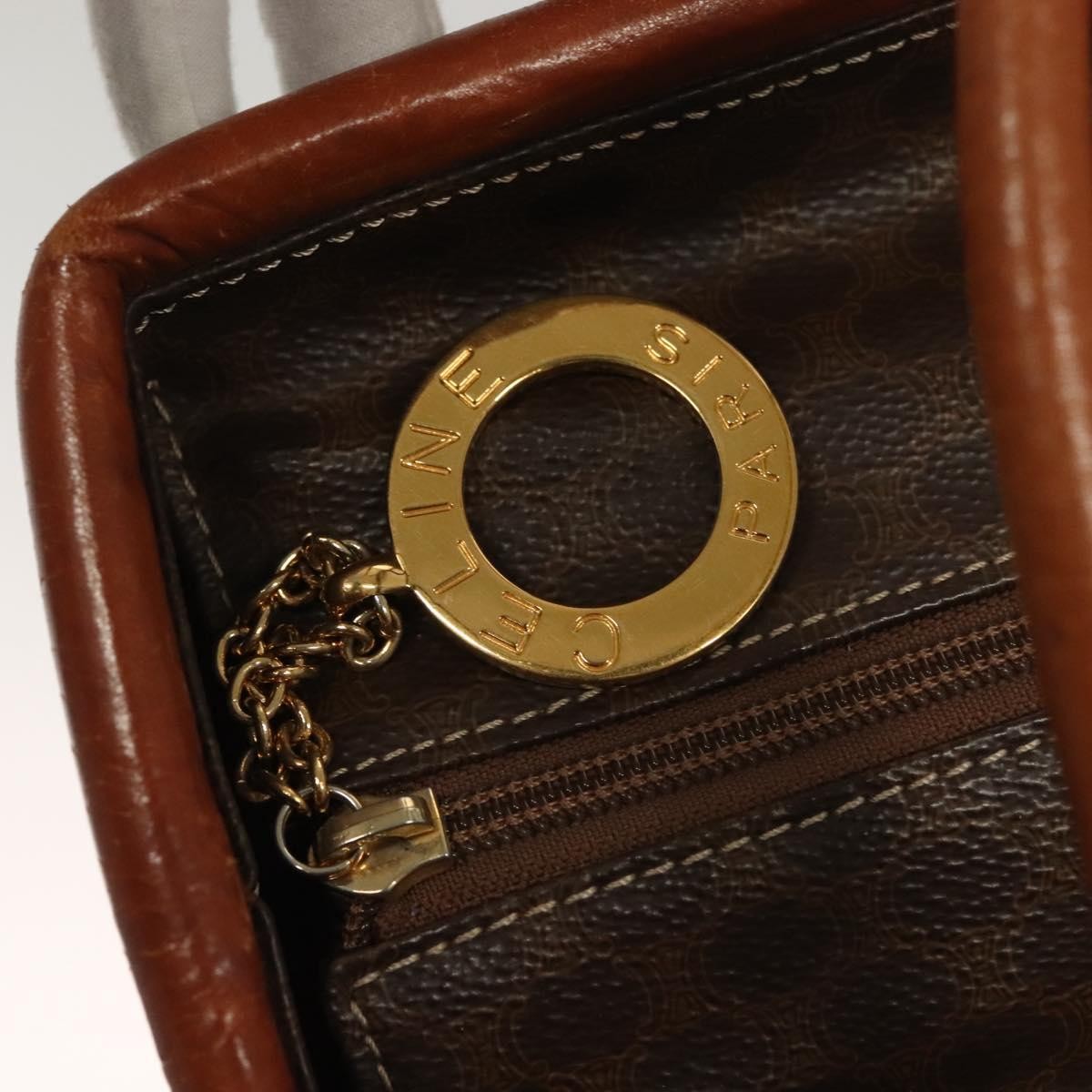 Celine Macadam Macadam With Leather Brown Canvas Handbag (Pre-Owned)