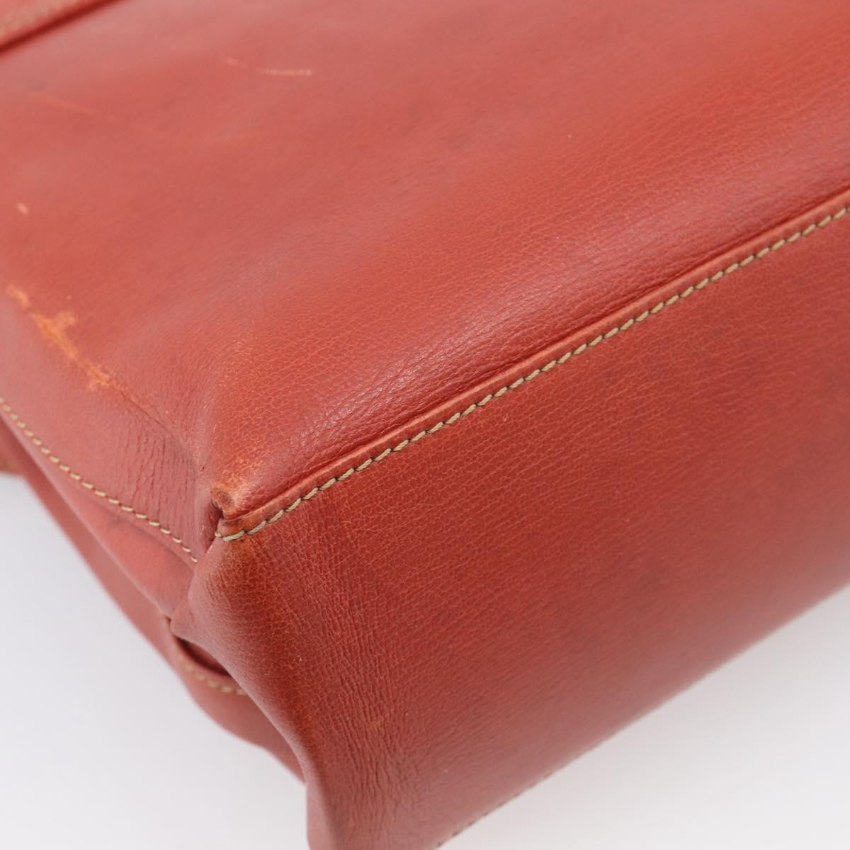 Loewe Vintage Velazquez Top Handle Leather Orange Leather Handbag (Pre-Owned)