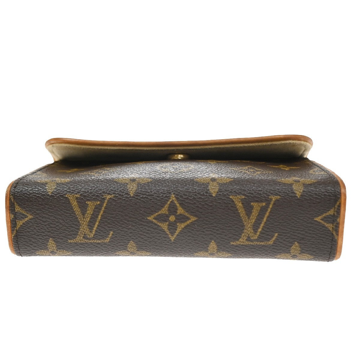 Louis Vuitton Florentine Waist Monogram Canvas Brown Leather Clutche & Pouche Bag (Pre-Owned)